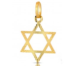 CIONDOLO STELLA DAVID IN ORO GIALLO 18 KT+ COLLANA IN OMAGGIO