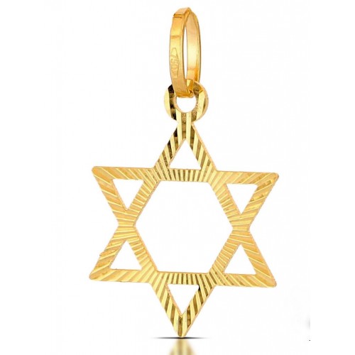 CIONDOLO STELLA IN ORO GIALLO+COLLANA OMAGGIO