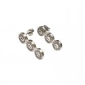 ORECCHINI IN ORO BIANCO 18 KT CON ZIRCONI BIANCHI