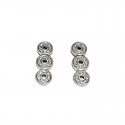 ORECCHINI IN ORO BIANCO 18 KT CON ZIRCONI BIANCHI
