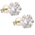 ORECCHINI PUNTO LUCE IN ORO BIANCO 18 KT CON ZIRCONI