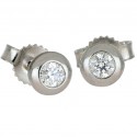 ORECCHINI PUNTO LUCE IN ORO BIANCO 18 KT CON ZIRCONI TAGLIO BRILLANTE