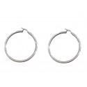 ORECCHINI PENDENTI TENNIS IN ORO BIANCO 18 KT CON ZIRCONI LUNGHI 4 CM