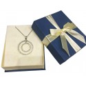 COLLANA E CIONDOLO IN ORO BIANCO 18KT CON 47 ZIRCONI