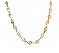 COLLANA CATENA IN ORO GIALLO 18 KT LUNGA 58 CM