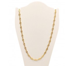 Collana CARISSIMA In Oro Giallo 9 Carati Con Pendente Disco E Zircone Cubico Pavé. Catena 46 Cm, Eleganza Italiana, Regalo In Lussuosa Confezione.
