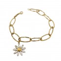 BRACCIALE IN ORO GIALLO 18 KT CON CHARM MARGHERITA