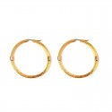 ORECCHINI CERCHI IN ORO GIALLO 18 KT MODELLO TORCION 14 GRAMMI