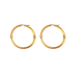 ORECCHINI CERCHI IN ORO GIALLO 18 KT MODELLO TORCION 14 GRAMMI