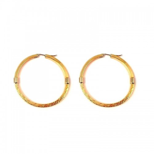 ORECCHINI CERCHI IN ORO GIALLO 18 KT MODELLO TORCION 14 GRAMMI