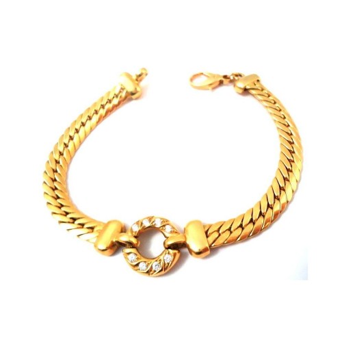 BRACCIALE DA DONNA IN ORO BIANCO 18 KT CON ZIRCONI BIANCHI