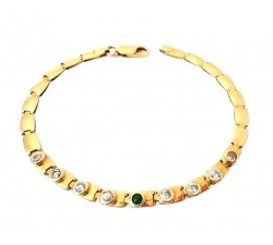 WOMEN'S BRACELET IN YELLOW GOLD 18 KT MODEL TENNIS