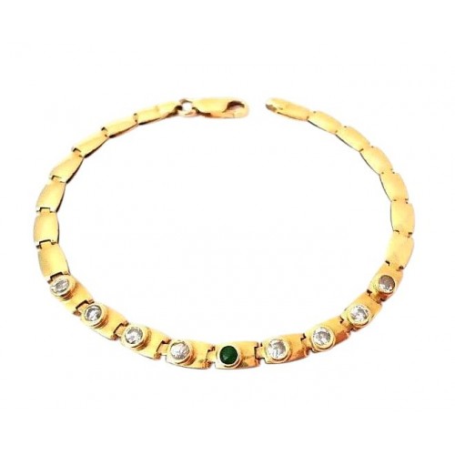 WOMEN'S BRACELET IN YELLOW GOLD 18 KT MODEL TENNIS