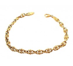 BRACCIALE UNISEX A CATENA IN ORO GIALLO 18 KT