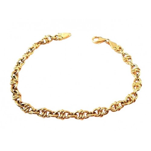 BRACCIALE UNISEX A CATENA IN ORO GIALLO 18 KT