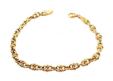 BRACCIALE UOMO CATENA NODI IN ORO GIALLO 18 KT