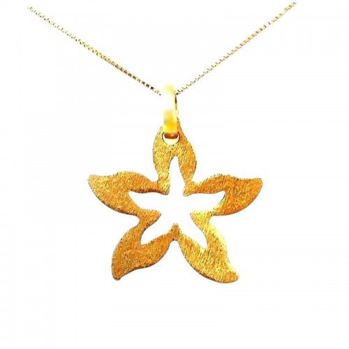 COLLANAVENEZIANA CON CIONDOLO FIORE IN ORO GIALLO