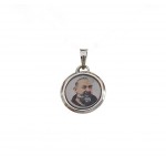 CIONDOLO SAN PIO IN ORO BIANCO 18 KT + COLLANA LACCIO IN OMAGGIO