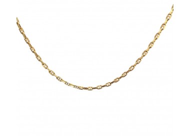 COLLANA CATENA MARINA IN ORO GIALLO 18 KT CM 60