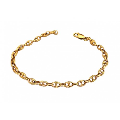 BRACCIALE IN ORO GIALLO BIANCO E ROSA 18 KT 18 GRAMMI DA UOMO