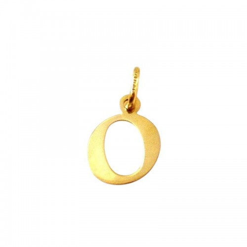 CIONDOLO LETTERA O IN ORO GIALLO 18 KT + COLLANA IN OMAGGIO