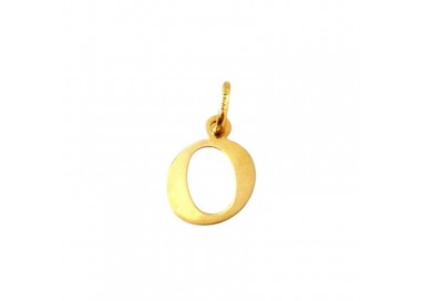 CIONDOLO LETTERA O IN ORO GIALLO 18 KT + COLLANA IN OMAGGIO