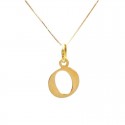 COLLANA UNISEX IN ORO GIALLO 18 KT CON LETTERA INIZIALE O