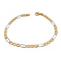 COLLANA SAN PIO IN ORO GIALLO E BIANCO 18 KT + COLLANA LACCIO IN OMAGGIO