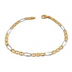 COLLANA SAN PIO IN ORO GIALLO E BIANCO 18 KT + COLLANA LACCIO IN OMAGGIO