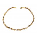 COLLANA SAN PIO IN ORO GIALLO E BIANCO 18 KT + COLLANA LACCIO IN OMAGGIO
