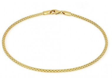 BRACCIALE UNISEX IN ORO GIALLO 18 KT MAGLIA POP CORN
