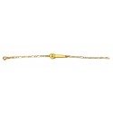 BRACCIALE PIASTRINA BAMBINA BEBE'IN ORO GIALLO 18 KT