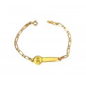 BRACCIALE PIASTRINA BAMBINA BEBE'IN ORO GIALLO 18 KT