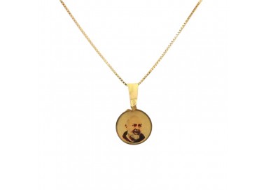 COLLANA IN ORO GIALLO 18 KT CON CIONDOLO SAN PIO