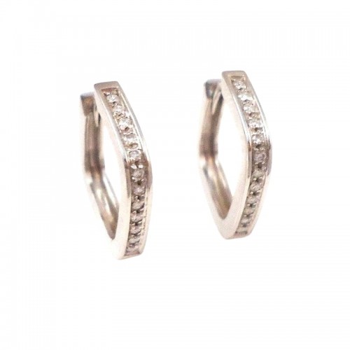 ORECCHINI IN ORO BIANCO 18 KT CON DIAMANTI