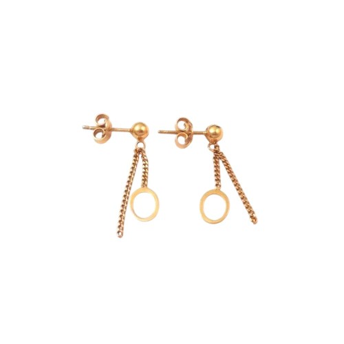 PENDIENTES AMARILLO ORO 18 KT TORCION MODELO