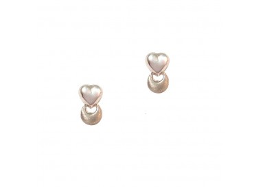 ORECCHINI CUORE IN ORO BIANCO 18 KT 
