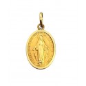 CIONDOLO MADONNA MIRACOLOSA IN ORO GIALLO 18 KT +COLLANA LACCIO IN OMAGGIO