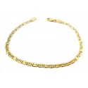 18 KT amarillo oro cadena y placas UNISEX pulsera