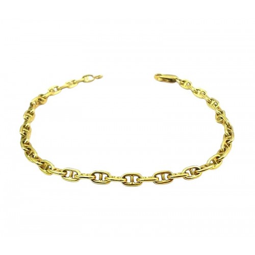 18 KT YELLOW GOLD CHAIN BRACELET UNISEX