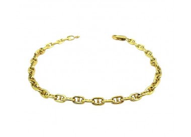 BRACCIALE CATENA MARINARA IN ORO GIALLO 18 KT