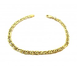 MEN'S CHAIN BRACELET IN yellow and white gold 18 KT 