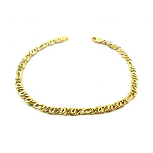 MEN'S CHAIN BRACELET IN yellow and white gold 18 KT 