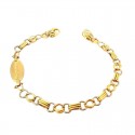 18 KT AMARILLO ORO CADENA PULSERA UNISEX