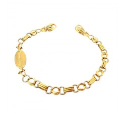 BRACCIALE CATENA IN ORO GIALLO E BIANCO 18 KT
