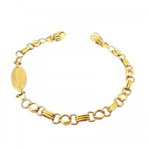 18 KT AMARILLO ORO CADENA PULSERA UNISEX