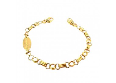 BRACCIALE CATENA IN ORO GIALLO E BIANCO 18 KT