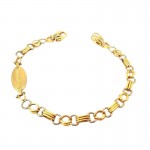 18 KT AMARILLO ORO CADENA PULSERA UNISEX