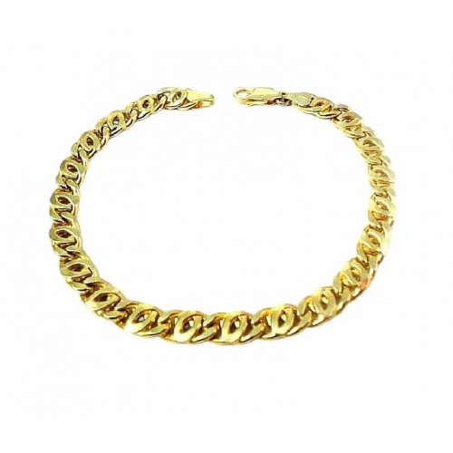 BRACCIALE UOMO CATENA IN ORO GIALLO 18 KT