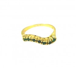 18 KT amarillo oro damas anillo con ónix y brillantes cortan ZIRCONIA cúbico